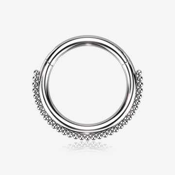 Bali Beaded Ball Essence Clicker Hoop Ring